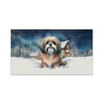 thumbnail image 1 of Hello Winter Shih Tzu Welcome Snowy Night Watercolor Vintage Doormat Lion Dog Lover Gifts Indoor Outdoor Welcome Mat - 01011, 1 of 5