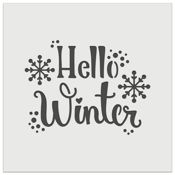 Hello Winter Snowflakes DIY Cookie Wall Craft Stencil - 3.5 Inch