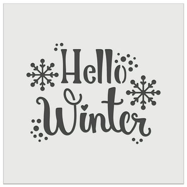 Hello Winter Snowflakes DIY Cookie Wall Craft Stencil - 5.5 Inch
