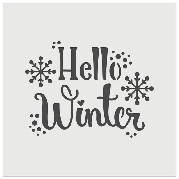 Hello Winter Snowflakes DIY Cookie Wall Craft Stencil - 7.0 Inch