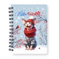 thumbnail image 1 of Hello Winter Sphynx Smiling in Red Scarf Hat Welcome Christmas Spiral Bound Journal Cat Lover Kitten Owner Gifts Idea 5x7in Spiral Notebook - 00017, 1 of 5