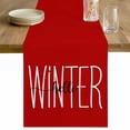 thumbnail image 1 of Hello Winter Table Runner 70 Inches Long Farmhouse Dress Scarves, Red Merry Christmas New Year Dining Tablerunner for Coffee Table/Kitchen Island/Party Décor, 13" x 70", 1 of 8
