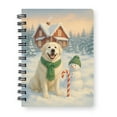 thumbnail image 1 of Hello Winter Vintage Great Pyrenees Enjoys Snowy Day with Snowman Spiral Bound Journal Pyr Dog Lover 5x7in Spiral Notebook - 12019, 1 of 5