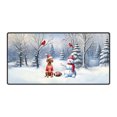 thumbnail image 1 of Hello Winter Vizsla Football Snowman Welcome Snowy Morning Desk Mat Full Keyboard Mouse Pad Vizslas Dog Lover Gifts Idea Large Mousepad - 01012, 1 of 5
