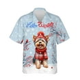 thumbnail image 1 of Hello Winter Yorkshire Terrier Smiling in Red Scarf Hat Welcome Christmas Hawaiian Shirt Breathable Summer Unisex Merch Yorkie Dog Lover Gifts - 00017, 1 of 6