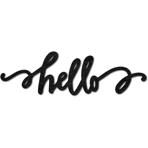 Hello Wood Crafts Word Cutout Wooden Sign Laser Wooden Sign Ornaments Art Project Word Sign Wall Decor Unfinished Cutouts Wooden Decoration for Personalized Home 9x12Inch for making