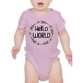 thumbnail image 1 of Hello World Arrow Wreath Bodysuit Infant -Smartprints Designs,  Newborn, 1 of 4