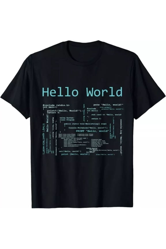 Hello World - Computer Programming Languages Gift T-Shirt Unisex S-5XL Hot Trending Shirt, Vintage Birthday Gift