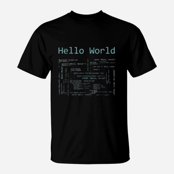 Hello World Computer Programming Programmer TShirt
