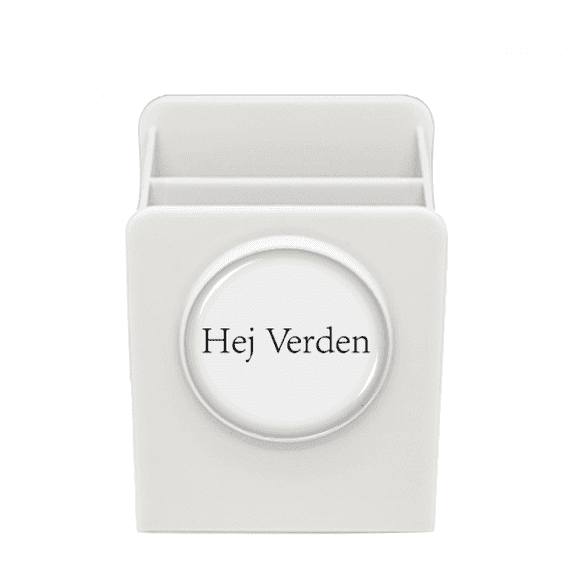 Hello World Danish Art Deco Fashion Desk Pencil Holder Cup Pen Organizer