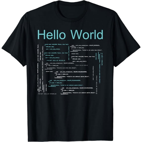 Hello World Funny HTML Code Programmer Language T-Shirt