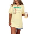 thumbnail image 1 of Hello World HTML Code T-Shirt, Developer Programming Tee, Funny Coder Gift, JavaScript HTML CSS Shirt, Web Developer Humor, Geek Tee, Butter Comfort Colors T-Shirt, Large, 1 of 1