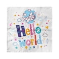 thumbnail image 1 of Hello World Head Scarf, Childish Hello World Phrase, Head Wrap, 3 Sizes, by Ambesonne, 1 of 2