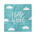 thumbnail image 1 of Hello World Head Scarf, Hello World with Clouds Baby, Head Wrap, 3 Sizes, by Ambesonne, 1 of 2