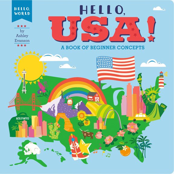 Pre-Owned Hello, Usa!: A Book of Beginner Concepts (Board book) 0593520610 9780593520611