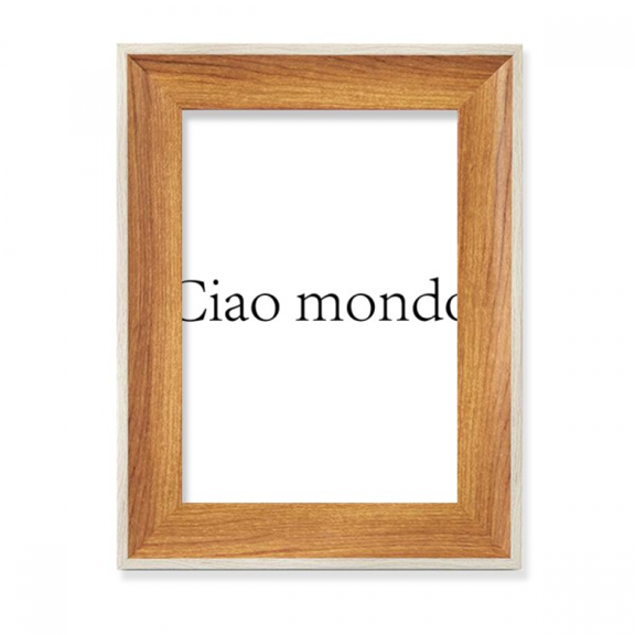 Hello World Italian Desktop Wooden Photo Frame Display Picture Art Painting Multiple Sets
