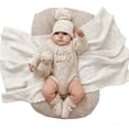 thumbnail image 1 of Ylsteed Newborn Photography Outfits Sweater Romper and Hat Baby Girl Boy Long Sleeve Knitted Sweatshirt Pullover Tops Fall Winter Clothes Jumpsuits Infant leisure Outfits, 1 of 9