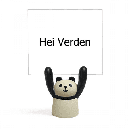 Hello World Norwegian Language Memo Holder Cartoon Animal Panda Stand Decoration