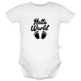 thumbnail image 1 of Hello World Pregnancy Announcement Gifts Rompers For Babies, Newborn Baby Unisex Bodysuits, Infant Jumpsuits, Toddler 0-24 Months Kids One-Piece Oufits (White, 0-6 Months), 1 of 4