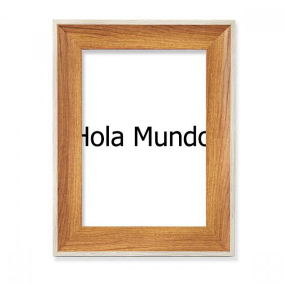Hello World Spanish Desktop Wooden Photo Frame Display Picture Art Painting Multiple Sets