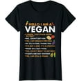 thumbnail image 1 of Hello i Am Vegan Vegetable Diet Plant Fueled T-Shirt, 1 of 3