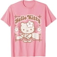 thumbnail image 1 of Hello kitty Hula Summer DTG Print Unisex T-Shirt,Light Pink Color,Size YM, 1 of 5