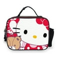 thumbnail image 1 of Hello kitty PU Leather Lunch Bag Unisex Lunch Box, Reusable Lunch Tote Meal Prep Container Portable Leakproof Insulated Cooler Bag Food Tote for Work Office Picnic Beach Travel, 1 of 5