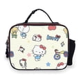 thumbnail image 1 of Hello kitty PU Leather Lunch Bag Unisex Lunch Box, Reusable Lunch Tote Meal Prep Container Portable Leakproof Insulated Cooler Bag Food Tote for Work Office Picnic Beach Travel, 1 of 5