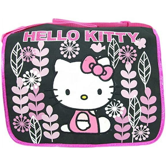 Hello kitty School Messenger Bag (Size 14", Black)