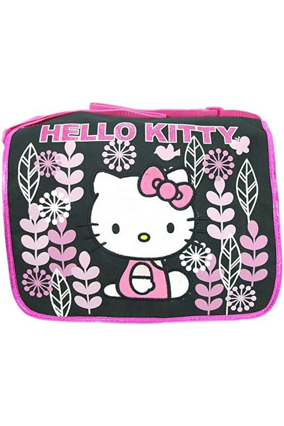 School Messenger Bag (Size 14", Black)