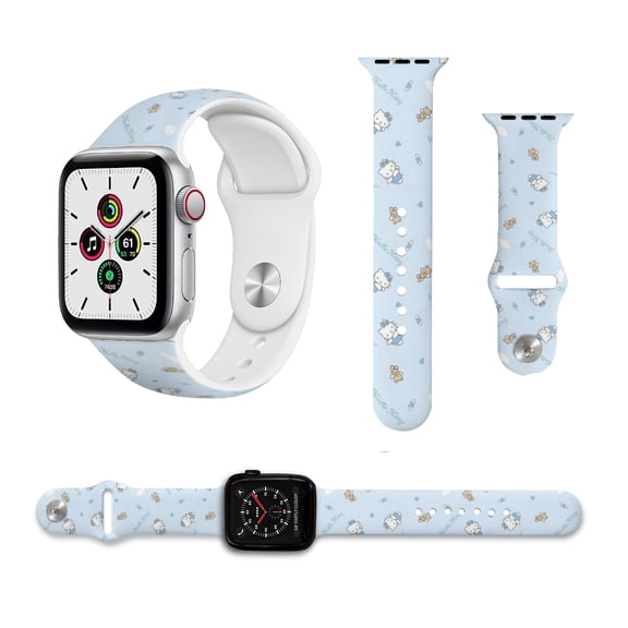 Hello kitty Silicone strap compatible with Apple Watch strap for men and women, soft wristband waterproof replacement sport strap for iWatch strap series 38mm/40mm