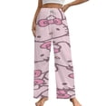 thumbnail image 1 of Hello-kitty-face-pattern-background-scaled Womens Comfy Pajama PJ Pants Lounge Pants Sleepwear Drawstring PJ Bottoms Pants, 1 of 7