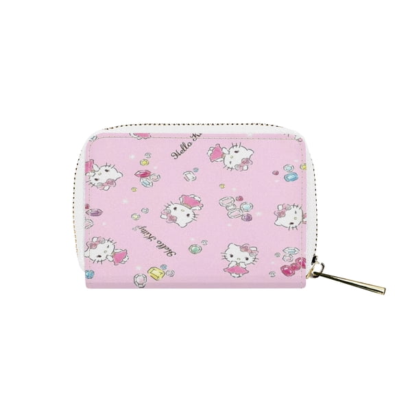 Hello kittyCard wallet, women's zipper card holder, portable wallet, compact size