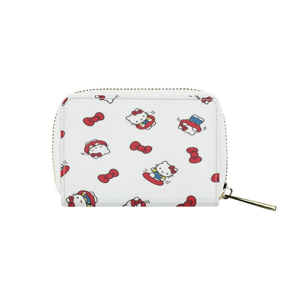 Hello kittyCard wallet, women's zipper card holder, portable wallet, compact size