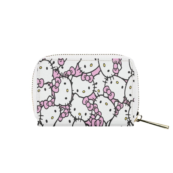 Hello kittyCard wallet, women's zipper card holder, portable wallet, compact size