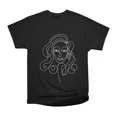 Hello you line drawn female portrait white on black by Cecca Designs T ...