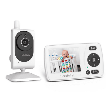 HelloBaby Baby Monitor-HB2530 with Camera and Audio, 1000ft Long Range Video Baby Monitor - No WiFi, IR Night Vision, Lullaby, VOX Mode 2.4" LCD, Security Camera