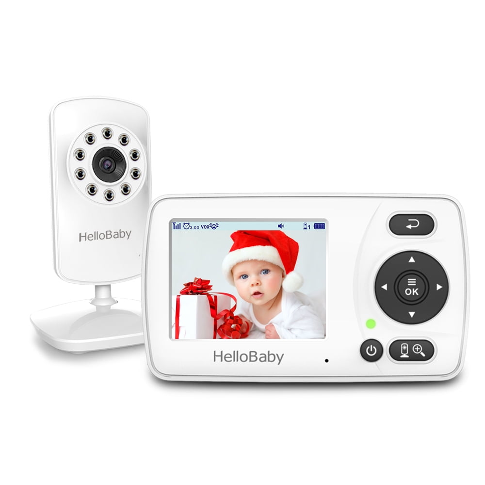 HelloBaby Baby Monitor-HB30 with camera and audio, 1000 feet long range  video baby monitor - no WiFi, VOX mode 2.4 inch LCD screen, security camera