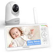HelloBaby HB6260 6.0-inch Video Baby Monitor with Remote Pan and Tilt and IPS Color Display