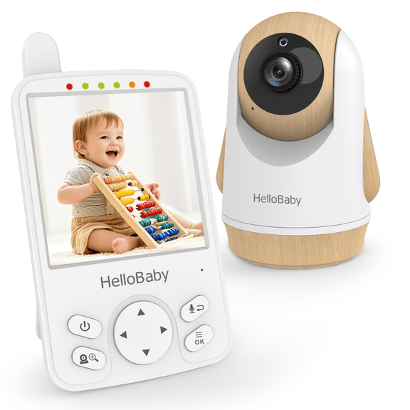 HelloBaby Video Baby Monitor with Remote Pan-Tilt and 4" LCD Screen, HB6341