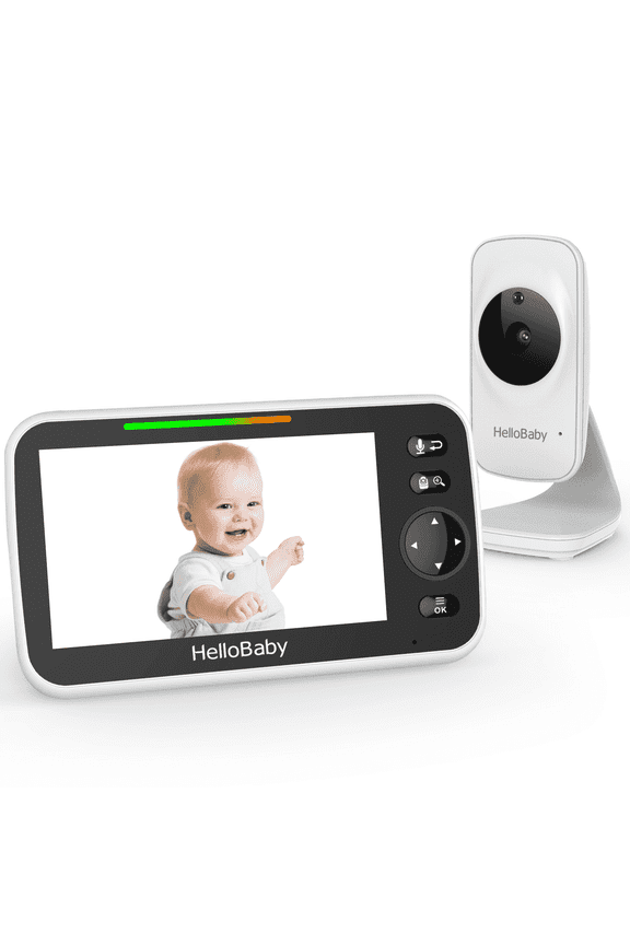 Video Baby Monitor with 5 inch Large Screen, Baby Monitor with Camera and Audio, 1000ft Long Range, Temperature Sensor, 2-Way Audio, ECO Mode