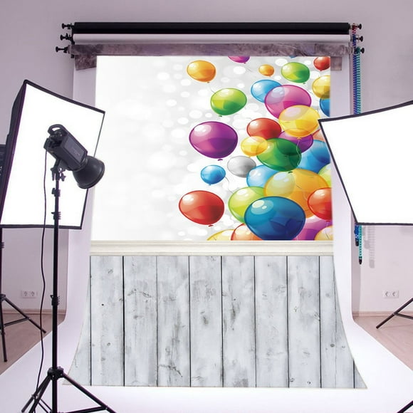 HelloDecor 5x7ft Colorful Balloon Photo Backdrops Photography Backdrop Background Studio Props