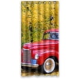 thumbnail image 1 of HelloDecor Family Truck Shower Curtain Polyester Fabric Bathroom Decorative Curtain Size 36x72 Inches, 1 of 2