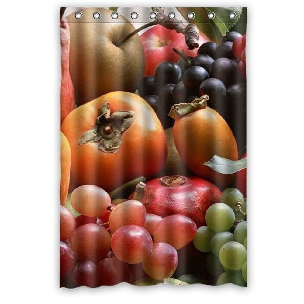 HelloDecor Fruit Shower Curtain Polyester Fabric Bathroom Decorative