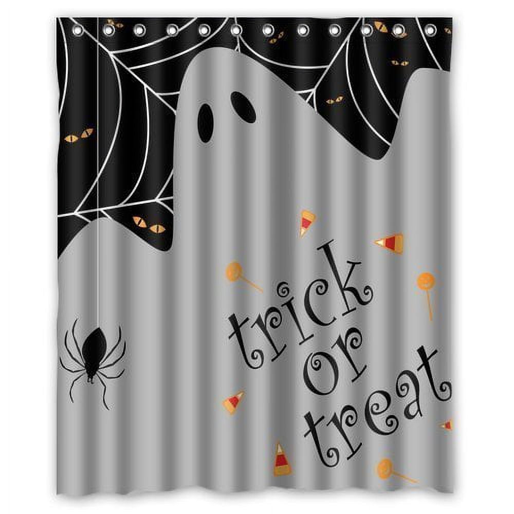 HelloDecor Halloween Shower Curtain Polyester Fabric Bathroom ...