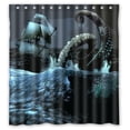 thumbnail image 1 of HelloDecor Kraken Octopus Shower Curtain Polyester Fabric Bathroom Decorative Curtain Size 66x72 Inches, 1 of 2