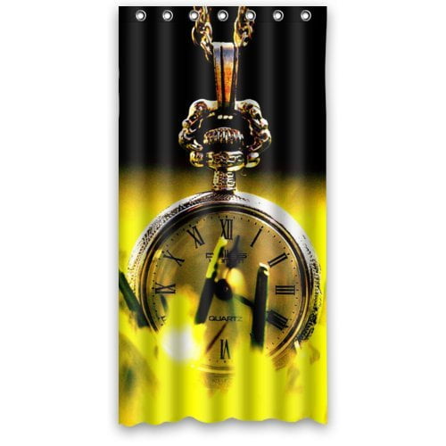 HelloDecor Pocket Watch On The Grass Shower Curtain Polyester Fabric Bathroom Decorative Curtain Size 36x72 Inches
