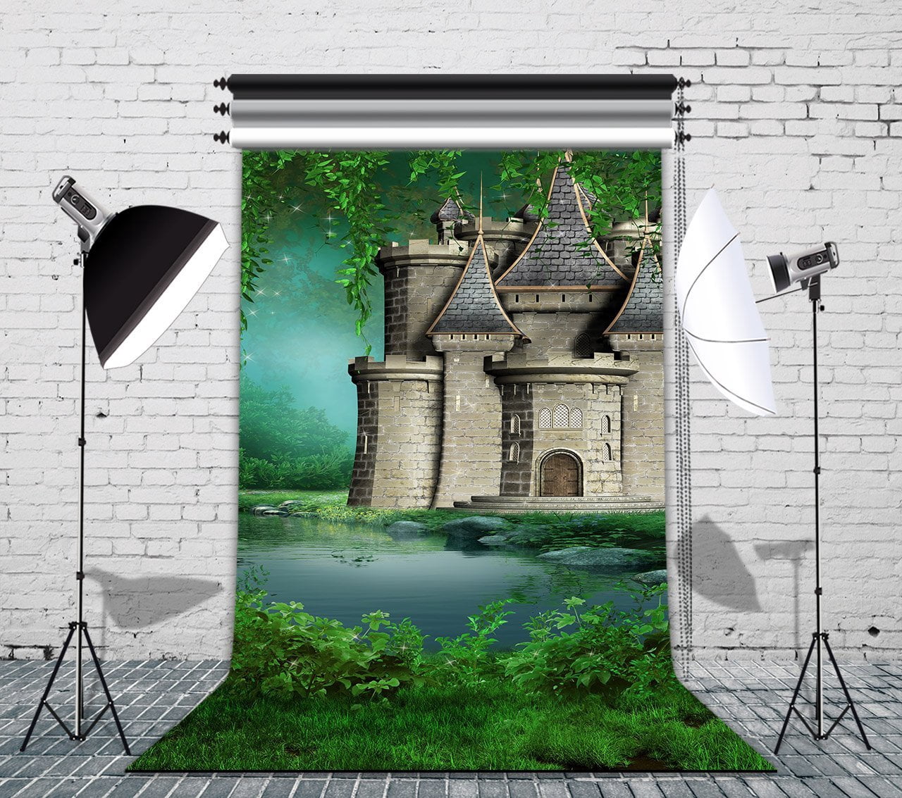 HelloDecor Polyester Fabric 5x7ft Castle Photography Backdrop Photo ...