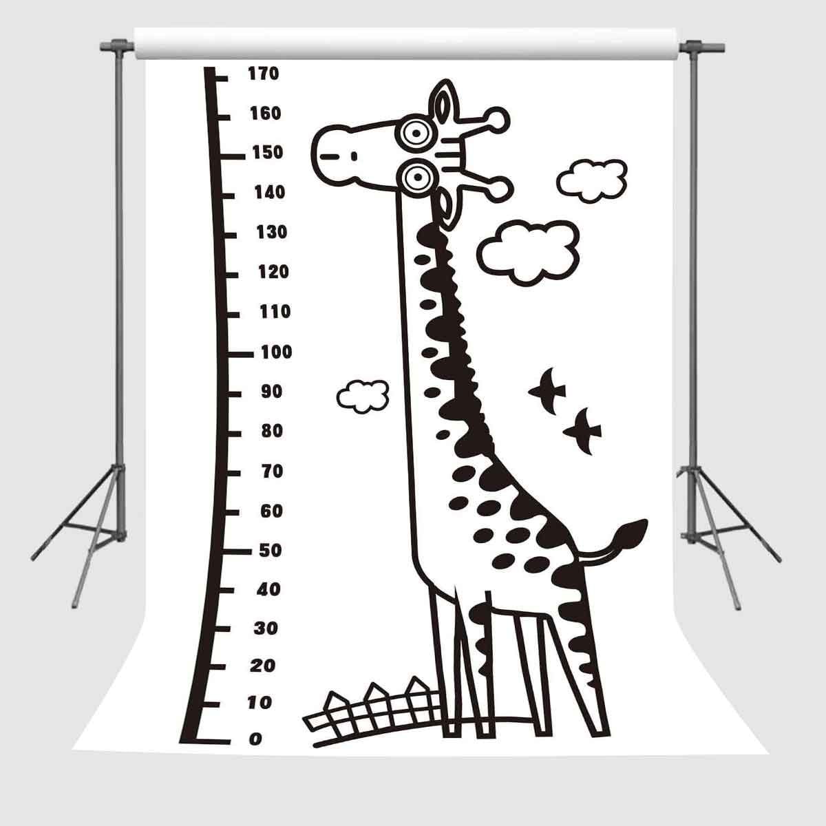 HelloDecor 5x7ft Giraffe Height Table Photography Backdrop Studio