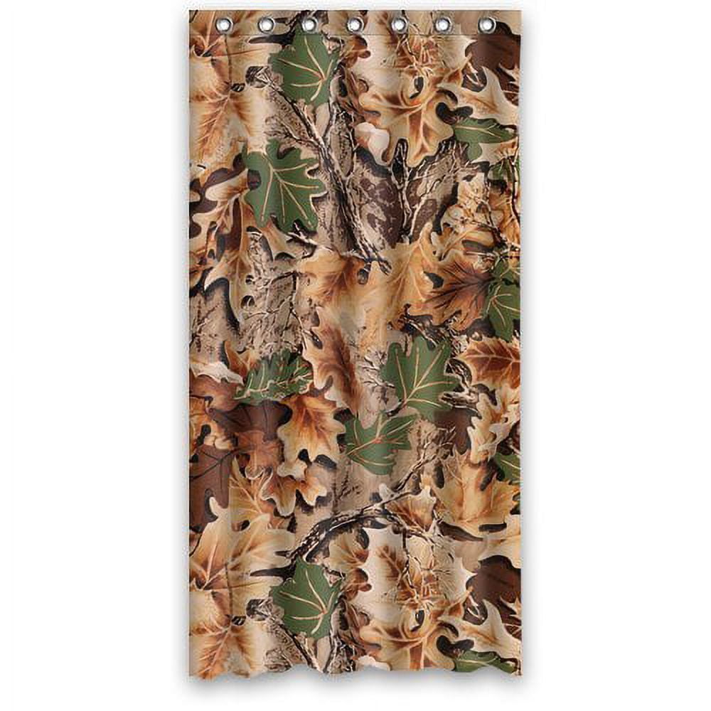 HelloDecor Realtree Camo Jungle Forest Trees Shower Curtain Polyester